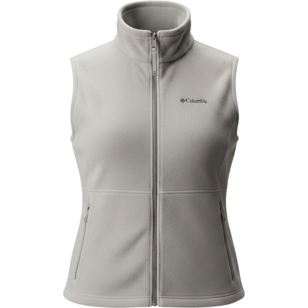 Columbia Mens Gray Fleece Full Zip Steens Mountain Vest XL WM1480